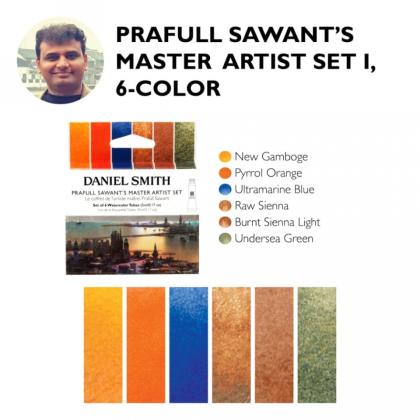 Краски акварельные Daniel Smith Prafull Sawant Master Artist Set набор 6 цветов, 5мл., тубы