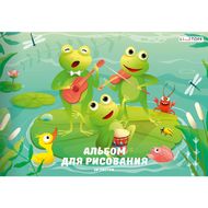 Альбом д/рисования A4 20 л. "Ква!" на скобе