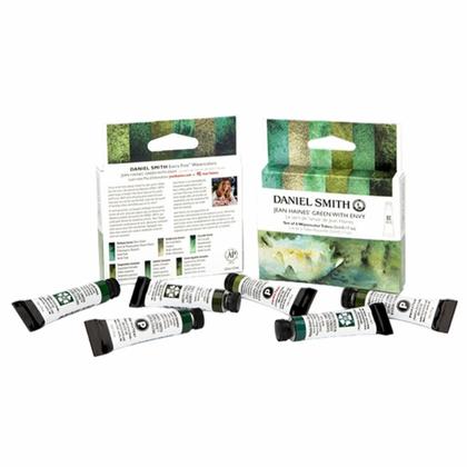 Краски акварельные Daniel Smith Jean Haines "Green With Envy" набор 6 цветов, 5мл., тубы