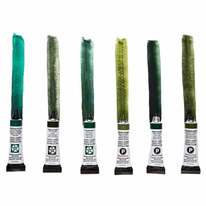 Краски акварельные Daniel Smith Jean Haines "Green With Envy" набор 6 цветов, 5мл., тубы