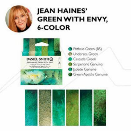 Краски акварельные Daniel Smith Jean Haines "Green With Envy" набор 6 цветов, 5мл., тубы