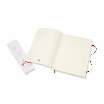 Блокнот А4- 190*250 мм, 96 л., тонир., лин. "Classic Soft XLarge" интегральн. обл. полиуретан., на резинке, синий сапфир