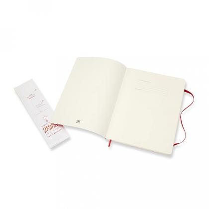 Блокнот А4- 190*250 мм, 96 л., тонир., лин. "Classic Soft XLarge" интегральн. обл. полиуретан., на резинке, синий сапфир