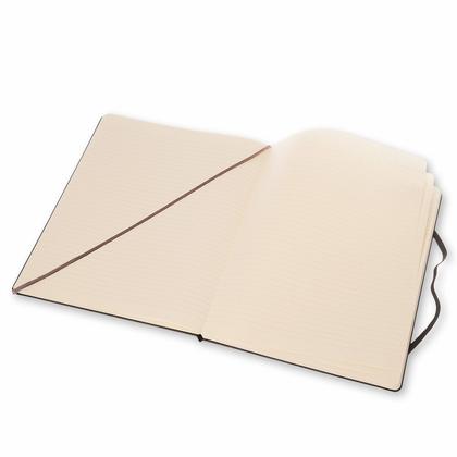 Блокнот А4- 190*250 мм, 96 л., тонир., лин. "Classic XLarge" тверд. обл. полиуретан., на резинке, синий