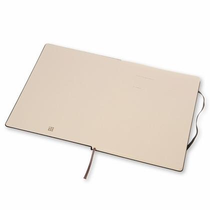 Блокнот А4- 190*250 мм, 96 л., тонир., лин. "Classic XLarge" тверд. обл. полиуретан., на резинке, синий