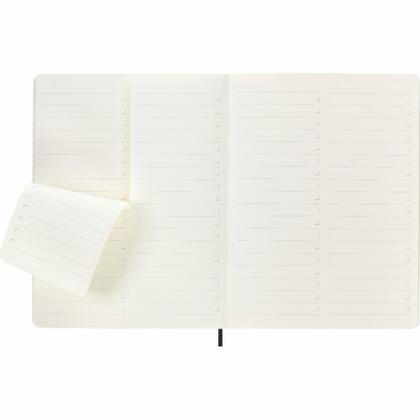 Блокнот А4- 190*250 мм, 96 л., тонир., лин. "Professional Soft XLarge" интегральн. обл. полиуретан., на резинке, черный