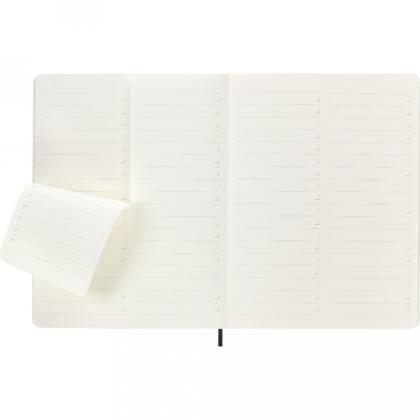 Блокнот А4- 190*250 мм, 96 л., тонир., лин. "Professional Soft XLarge" интегральн. обл. полиуретан., на резинке, черный