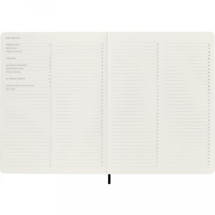 Блокнот А4- 190*250 мм, 96 л., тонир., лин. "Professional Soft XLarge" интегральн. обл. полиуретан., на резинке, черный