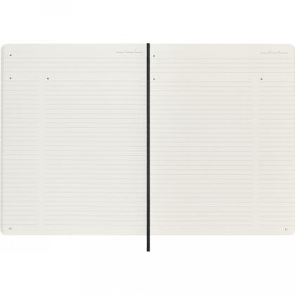 Блокнот А4- 190*250 мм, 96 л., тонир., лин. "Professional Soft XLarge" интегральн. обл. полиуретан., на резинке, черный