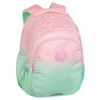 Рюкзак школьный  "Gradient strawberry" полиэстер, уплот. спинка, розовый/зеленый