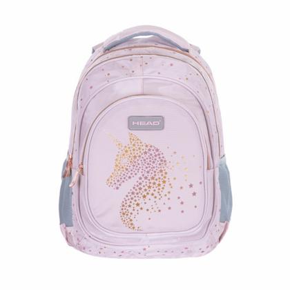 Рюкзак детский "Head Golden Effect Classy Rose Gold" полиэстер., уплот. спинка, розовый/золотой
