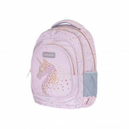 Рюкзак детский "Head Golden Effect Classy Rose Gold" полиэстер., уплот. спинка, розовый/золотой