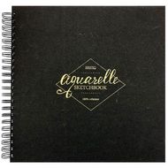 Скетчбук "Aquarelle" 29,5*29,5, 200г/м2, 30л, спираль, черный