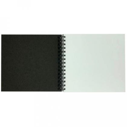Скетчбук "Aquarelle" 19,5*19,5, 200г/м2, 40л, спираль сверху, черный