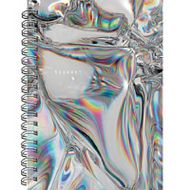 Блокнот А6 111*148 мм, 80 л., в клетку "Космические цвета" спираль сбоку, обл. карт., ламинация Soft Touch, серый