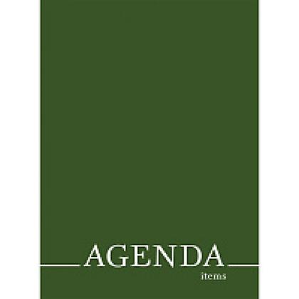 Книга записная  A4 290*210 мм, 120 л. "Agenda. Green" сшивка сбоку,  обл. карт., выб. лак, зеленый