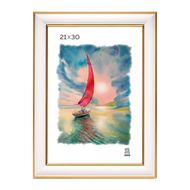 Фоторамка 21*30 см, 32 мм "П6-600 Zebra" пласт., со стеклом, белый
