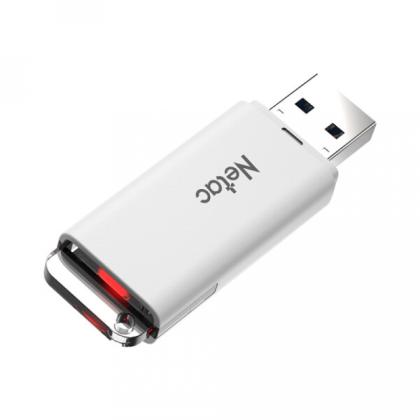Карта памяти USB Flash 2.0 128GB U185 Netac, пластик, белый 
