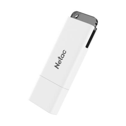 Карта памяти USB Flash 2.0 128GB U185 Netac, пластик, белый 