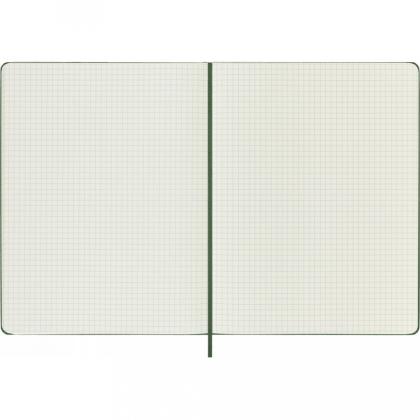 Блокнот А4- 190*250 мм, 96 л., тонир., в клетку "Classic XLarge" тверд. обл., на резинке, зеленый