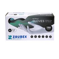 Перчатки нитриловые неопудренные одноразовые   Zaubex, р-р XL 180 шт./уп. черный