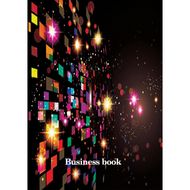 Блокнот А4 200*280 мм, 80 л., в клетку "Business book" спираль сбоку, "Разноцветные огни"
