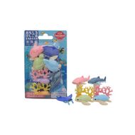 Ластик "IWAKO Aquarium" 7 шт., фигурные, ассорти, блистер