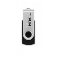 Карта памяти USB Flash 2.0 32 Gb SWIVEL BLACK, пластик, металл, Mirex