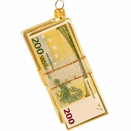 Украшение елочное "Cash-Wad 200E" 10 см, стекло, ассорти