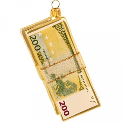 Украшение елочное "Cash-Wad 200E" 10 см, стекло, ассорти
