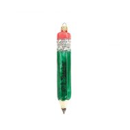 Украшение елочное "Pencil" 11 см, стекло, зеленый