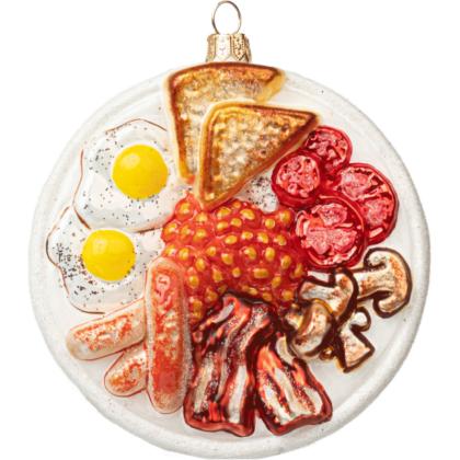 Украшение елочное "English Breakfast" 9 см, стекло, ассорти