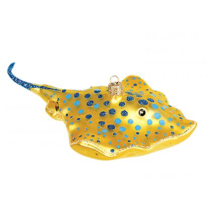 Украшение елочное "Stingray Yellow" 13 см, стекло, желтый