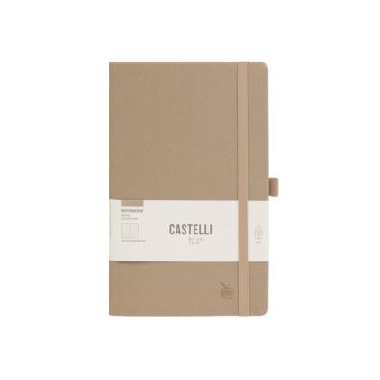 Блокнот А5 130*210 мм, 96 л., тонир. лин. "Appeel Classic Cream" интегральн. обл. кожзам., на резинке, кремовый