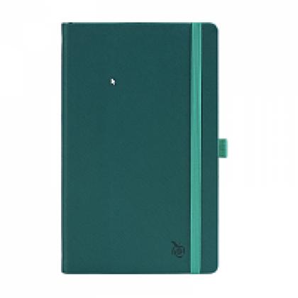 Блокнот А5 130*210 мм, 96 л., тонир. лин. "Appeel Classic Teal" интегральн. обл. кожзам., на резинке, зеленый