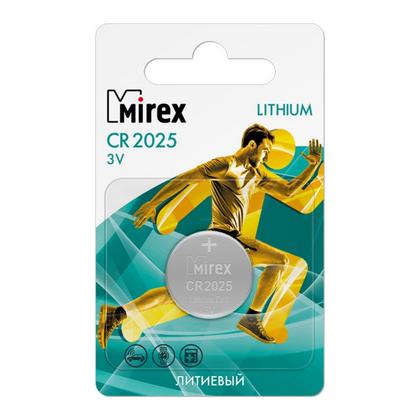 бат_гальв. литиевый дисковый 3 V  CR2025 Mirex (4шт)