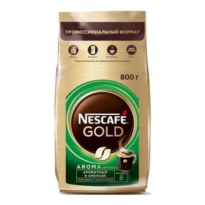 Кофе "Nescafe" натур. растворим. сублимир с доб. жар.мол. кофе., 850 гр., пак., Gold Aroma Intenso