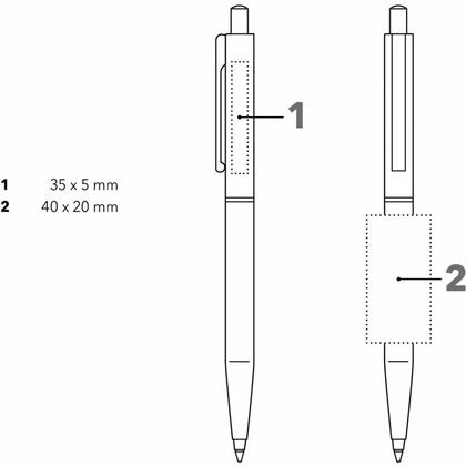 Ручка шарик/автомат "Point metal" 1,0 мм, пласт./метал., глянц., черный, стерж. синий