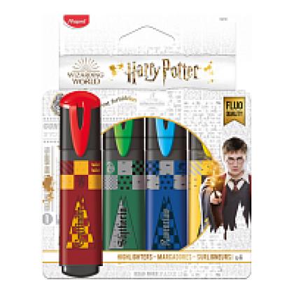Набор маркеров текстовых "Harry Potter" 5 мм, скошен., 4 цв.