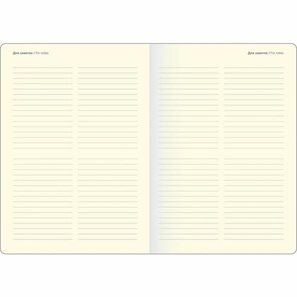 Ежедневник недатир. А5 140*200 мм, 192 стр. тонир. лин. "Diary" тверд. обл. кожзам., черный