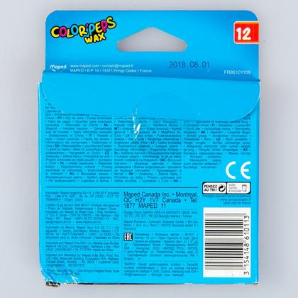 Мелки восковые 12 шт. "Wax Crayons" треуг., ассорти -30