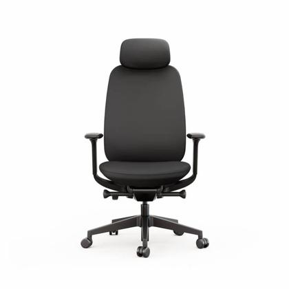 Кресло д/руководителя SitZone E-AC-001A-P1-BK ткань, черный, крестов. пластик, регулир. подголов., регулир. подлокотн., слайдер