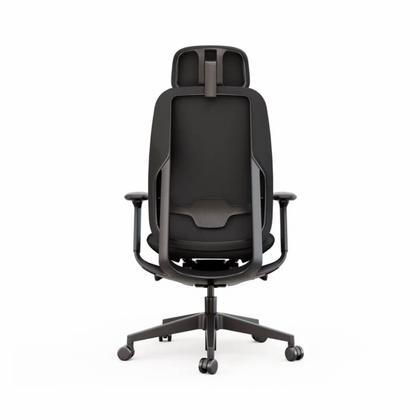 Кресло д/руководителя SitZone E-AC-001A-P1-BK ткань, черный, крестов. пластик, регулир. подголов., регулир. подлокотн., слайдер