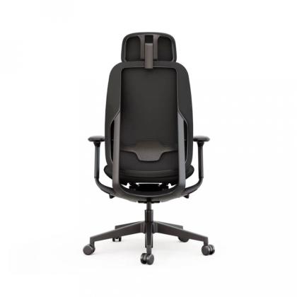 Кресло д/руководителя SitZone E-AC-001A-P1-BK ткань, черный, крестов. пластик, регулир. подголов., регулир. подлокотн., слайдер