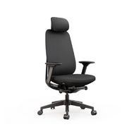 Кресло д/руководителя SitZone E-AC-001A-P1-BK ткань, черный, крестов. пластик, регулир. подголов., регулир. подлокотн., слайдер