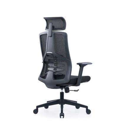 Кресло д/руководителя SitZone CH-359A сетка/ткань, черный, крестов. пластик, регулир. подлокотн.