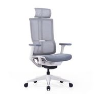 Кресло д/руководителя SitZone E-303-001A-P1-WH сетка, серый, крестов. пластик, корпус белый, регулир. подголов., регулир. подлокотн., слайдер