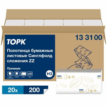 Полотенца бумажные TORK Singlefold Premium листовые, 2-сл., 200 листов, H3