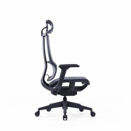 Кресло д/руководителя SitZone E-303-001A-P1-BK сетка, черный, крестов. пластик, регулир. подголов., регулир. подлокотн., слайдер