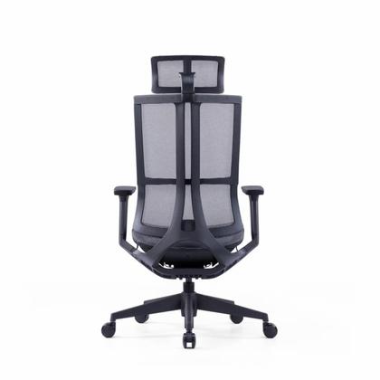 Кресло д/руководителя SitZone E-303-001A-P1-BK сетка, черный, крестов. пластик, регулир. подголов., регулир. подлокотн., слайдер